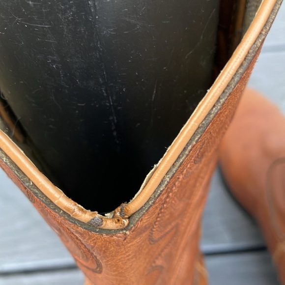 Durango Men Pull-on Western Leather Boot 12” Brown Size 10.5 - Picture 13 of 17